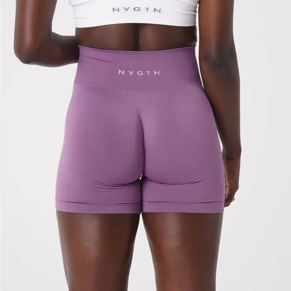 NVGTN Orchid Solid Seamless Shorts XS NWT in packaging‎